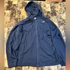Gymshark Navy Blue Full-Zip Hoodie